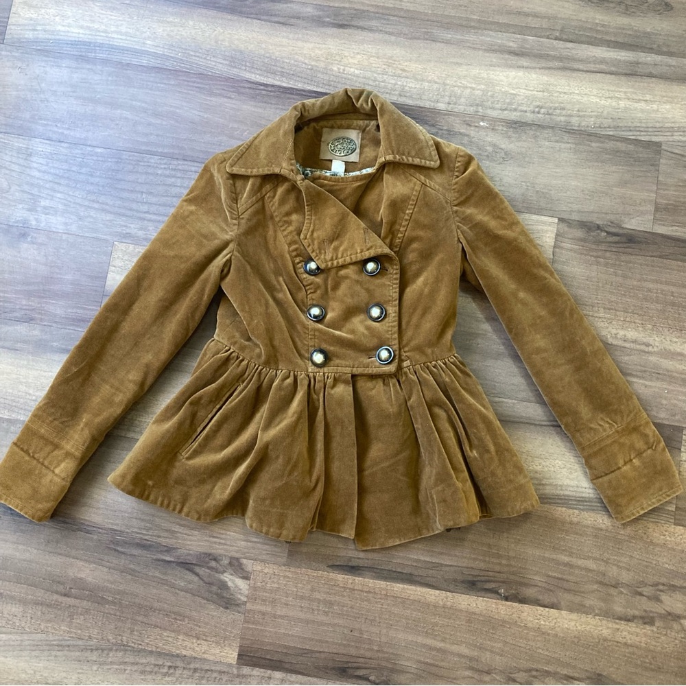 Y2K Idra Corduroy Military Style Jacket Victorian Style View 2